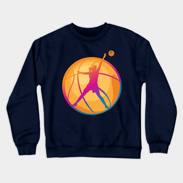 Basketball Girl Gift Crewneck Sweatshirt by Rayrock76